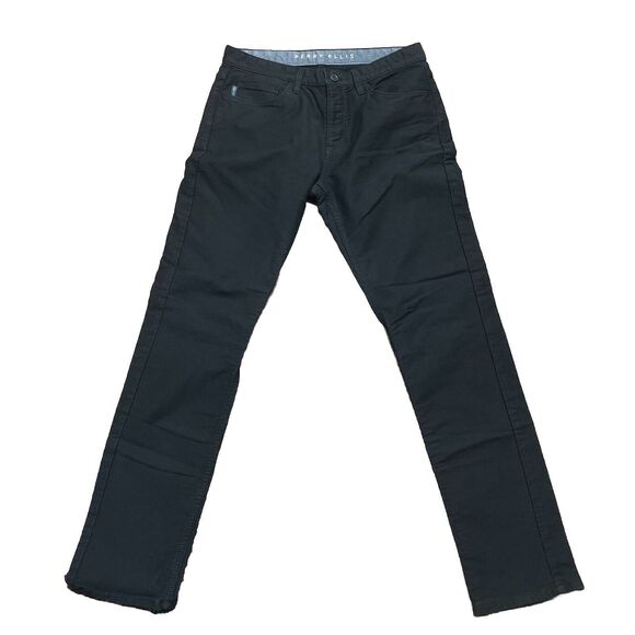 Perry Ellis Mens Black Solid Chino Dress Pants Slim Fit 32x32 - Picture 2 of 4